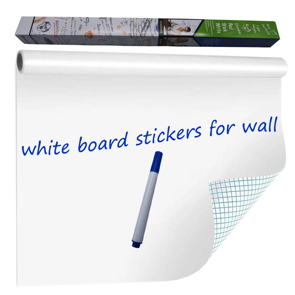 Pistto Dry Erase Whiteboard Sticker Wall Decal, Self-Adhesive